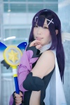 bodysuit cosplay detached_sleeves fate/kaleid_liner_prisma_illya fate/series hair_bows kurasaka_kururu miyu_edelfelt purple_hair wand rating:Safe score:1 user:nil!