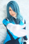 ari blue_hair bodysuit cosplay gloves inazuma_eleven kazemaru_ichirouta rating:Safe score:0 user:nil!