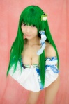 cleavage cosplay detached_sleeves green_hair kochiya_sanae lenfried pasties touhou rating:Safe score:0 user:nil!