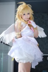 blonde_hair cosplay halter_top miniskirt pantyhose panty_(psg) panty_&_stocking_with_garterbelt sayu skirt wings rating:Safe score:2 user:nil!