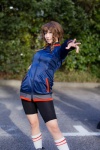 amane_suzuha cosplay kneesocks michiko shorts steins;gate track_jacket twin_braids rating:Safe score:3 user:nil!