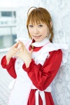 ahoge apron arika_yumemiya chippi cosplay maid maid_uniform my-otome school_uniform twin_braids rating:Safe score:0 user:nil!