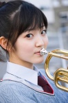 blouse cornet hello_project_digital_books_55 instrument ponytail school_uniform suzuki_airi sweater trumpet rating:Safe score:1 user:nil!