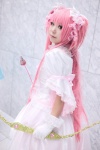 bow cosplay dress gloves hair_ribbons kaname_madoka kisaki_yune pink_hair puella_magi_madoka_magica twintails rating:Safe score:0 user:nil!