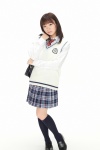 aitani_riho blouse bookbag costume kneesocks pleated_skirt school_uniform skirt sweater_vest tie ys_web_338 rating:Safe score:0 user:nil!