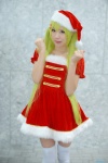 dress green_hair hair_clips santa_costume stocking_cap thighhighs yae_maiko zettai_ryouiki rating:Safe score:0 user:pixymisa