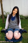 blouse bookbag kneesocks pleated_skirt school_uniform shizuka_(ii) skirt sweater_vest rating:Safe score:1 user:nil!