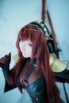 bodysuit bra cosplay fate/grand_order hairband purple_hair saku scathach_(fate/grand_order) shadow_queen spear rating:Safe score:0 user:nil!