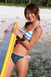 beach bikini bodyboard cleavage kamata_natsumi ocean ponytail side-tie_bikini striped swimsuit wet ys_web_227 rating:Safe score:1 user:nil!