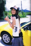 baseball_cap cheeeeeez komatsu_ayaka lollipop miniskirt skirt tank_top rating:Safe score:1 user:nil!