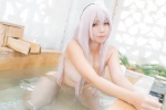 bathroom bathtub cleavage cosplay guguru hairband nude wet white_hair yunohana_yuuna yuragisou_no_guguru-san yuragisou_no_yuuna-san rating:Questionable score:0 user:nil!