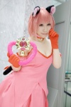animal_ears cat_ears cleavage cosplay momomiya_ichigo pink_hair saki tail tokyo_mew_mew rating:Safe score:1 user:Log