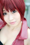 bikini_top cosplay default_costume meiko red_hair satoi swimsuit vest vocaloid rating:Safe score:0 user:nil!