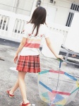 akiyama_natsuki pleated_skirt skirt tshirt umbrella wannibooks_34 rating:Safe score:0 user:nil!