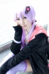 cosplay dress hair_clips hana_(ii) hoodie purple_hair thighhighs twintails vocaloid yuzuki_yukari zettai_ryouiki rating:Safe score:0 user:pixymisa