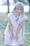 ano_hi_mita_hana_no_namae_wo_bokutachi_wa_mada_shiranai cosplay dress honma_meiko reco silver_hair rating:Safe score:0 user:nil!