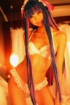 bed bra cosplay hairband hairbow multi-colored_hair necoco panties panty_&_stocking_with_garterbelt shimapan_and_stocking_necosmo stocking_(psg) rating:Questionable score:3 user:nil!