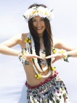 beach bikini_top flowers hula_skirt leis ocean swimsuit yabuki_haruna rating:Safe score:0 user:nil!