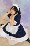 apron cosplay glasses hairband maid maid_uniform original ruru_(ii) thighhighs rating:Safe score:0 user:pixymisa