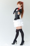 akitsu_honoka apron choker cosplay dress elbow_gloves gloves hair_ribbons maid maid_uniform neon_genesis_evangelion red_hair ribbons soryu_asuka_langley thighhighs tiered_skirt zettai_ryouiki rating:Safe score:2 user:pixymisa