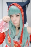 aqua_hair choker cosplay detached_sleeves dress hatsune_miku hood maitako project_diva vocaloid rating:Safe score:1 user:pixymisa
