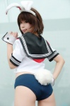 akumania animal_ears ass bunny_ears cosplay kore_ga_watashi_no_goshujin-sama sailor_uniform sawatari_izumi school_uniform shorts tail rating:Safe score:1 user:nil!