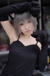 animal_ears cat_ears cosplay dress elbow_gloves gloves nagato_yuki naito silver_hair suzumiya_haruhi_no_yuuutsu rating:Safe score:1 user:nil!
