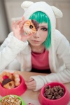 aqua_hair cat_food_(vocaloid) cosplay hatsune_miku hoodie houtou_singi tshirt vocaloid rating:Safe score:3 user:xkaras