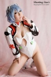 ayanami_rei blue_hair boots cleavage cosplay hairband jacket neon_genesis_evangelion one-piece_swimsuit saku swimsuit white_end_type_zero rating:Safe score:1 user:nil!