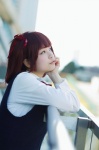 amami_haruka blouse cosplay hair_ribbons hana_(iii) idolmaster ribbon_tie sweater rating:Safe score:0 user:pixymisa