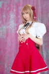 blonde_hair cosplay dress hair_ribbons karin_(ii) mayoi_neko_overrun! school_uniform serizawa_fumino rating:Safe score:0 user:nil!