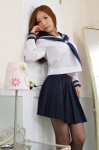 4k-star_068 black_legwear iwasaki_yui mirror pantyhose pleated_skirt sailor_uniform school_uniform skirt rating:Safe score:1 user:nil!