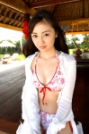 bikini cleavage flower open_robe robe sawai_miyuu swimsuit rating:Safe score:0 user:nil!