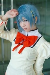 blouse blue_hair cosplay kousaka_yun miki_sayaka pleated_skirt puella_magi_madoka_magica school_uniform skirt rating:Safe score:0 user:nil!