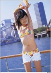bikini halter_top open_shorts shihono_ryou shorts swimsuit toukyou_ryoukei undressing rating:Safe score:1 user:mock