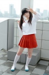 cosplay kneesocks minami_kana minami-ke minatsuki_naru pleated_skirt sailor_uniform school_uniform skirt twintails rating:Safe score:0 user:nil!