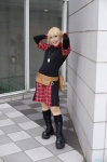 belts blonde_hair boots cosplay moeka plaid rin_(togainu_no_chi) shorts togainu_no_chi rating:Safe score:0 user:nil!