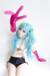 blue_hair cosplay glasses gloves hatsune_miku mai vocaloid rating:Questionable score:1 user:DjengsterGerman
