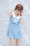 aopi cosplay glasses hirasawa_yui k-on! pantyhose sailor_dress sheer_legwear twin_braids rating:Safe score:0 user:nil!