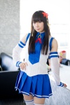 cosplay detached_sleeves miniskirt os pleated_skirt sailor_uniform school_uniform skirt suzuyo_yuri thighhighs xp rating:Safe score:0 user:nil!
