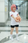 basketball bike_shorts cosplay gym_shorts gym_uniform hairbow minato_tomoka pantyhose pink_hair ro-kyu-bu! rui_(ii) shorts socks rating:Safe score:2 user:pixymisa