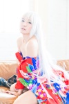 chouun_shiryuu cosplay ikkitousen kimono theresia_beni white_hair rating:Safe score:0 user:pixymisa