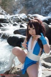 boots cleavage cosplay fan gauntlets hairbow kimono king_of_fighters kunoichi saku shiranui_mai rating:Safe score:0 user:nil!