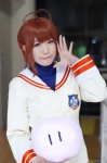 ahoge clannad cosplay furukawa_nagisa kazaha pleated_skirt red_hair sailor_uniform school_uniform skirt rating:Safe score:0 user:nil!