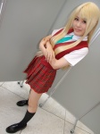 blonde_hair cosplay kneesocks mahou_sensei_negima! mio_(model) school_uniform yukihiro_ayaka rating:Safe score:0 user:nil!