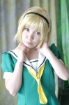 blonde_hair cosplay headband higurashi_no_naku_koro_ni houjou_satoko namiki_haruka rating:Safe score:0 user:Log