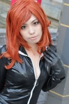bodysuit cosplay gloves lupin_iii mine_fujiko red_hair tsukishiro_ruka zipper rating:Safe score:0 user:pixymisa