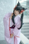 animal_ears cosplay fox_ears kimono mame otome_youkai_zakuro silver_hair twintails zakuro_(oyz) rating:Safe score:1 user:nil!