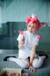 akira_(14568) cosplay dress hairbow original pink_hair thighhighs toothbrush zettai_ryouiki rating:Safe score:1 user:nil!
