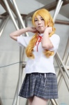 blouse cosplay kiichigo_taruto orange_hair origami_hina pleated_skirt ponytail school_girl_strikers school_uniform skirt rating:Safe score:0 user:nil!